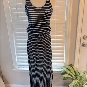 C&C California Navy and White striped dress